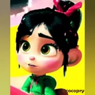 😊 emoji Vanellope ☺️ @MochaStickers Telegram sticker 8 of 14