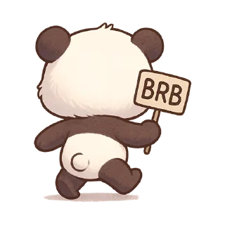 🔙 emoji Chibi Panda Telegram sticker 8 of 15