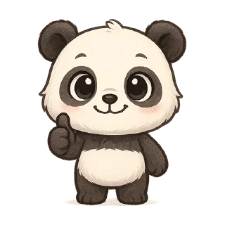 👍 emoji Chibi Panda Telegram sticker 11 of 15
