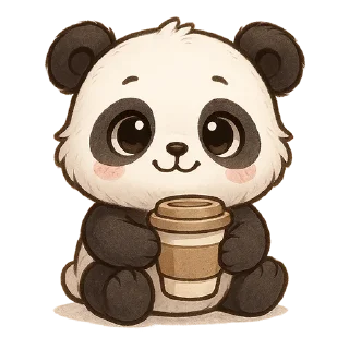 ☕ emoji Chibi Panda Telegram sticker 13 of 15
