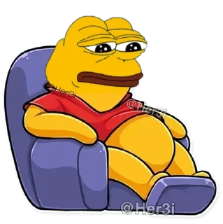 🐸 emoji Pepe <3> - [ @Pepe_Her3i ] Telegram sticker 14 of 120