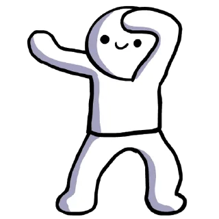 🕺 emoji white face @farsisticker Telegram sticker 5 of 21
