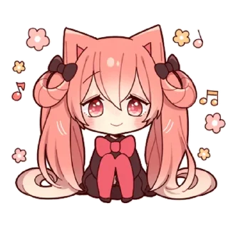😊 emoji Розовая Нэко Telegram sticker 5 of 36