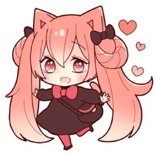 😄 emoji Розовая Нэко Telegram sticker 17 of 36