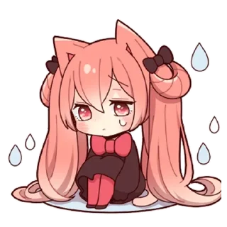 😣 emoji Розовая Нэко Telegram sticker 23 of 36