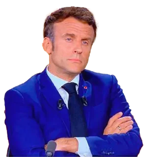 Sticker from Macron the powder
