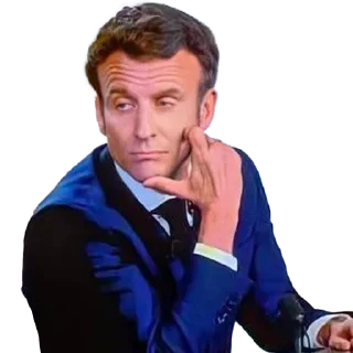 🙄 emoji Macron the powder Telegram sticker 9 of 10
