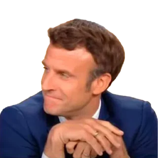 🤣 emoji Macron the powder Telegram sticker 5 of 10