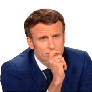 Sticker from Macron the powder