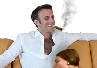 😎 emoji Macron the powder Telegram sticker 10 of 10