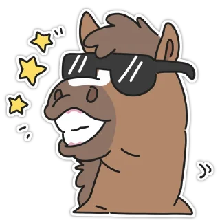 😎 emoji Horse Telegram sticker 6 of 14
