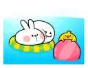 🏊 emoji Spoiled Rabbit Summer Telegram sticker 21 of 40