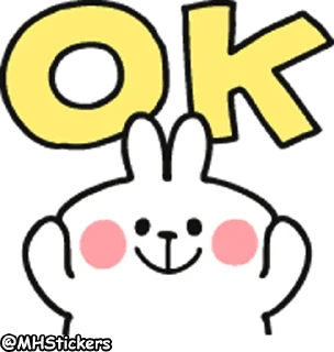 Sticker from @MHStickers Spoiled Rabbit Doodles Emoji