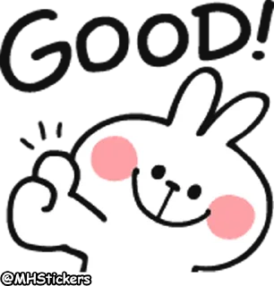 Sticker from @MHStickers Spoiled Rabbit Doodles Emoji