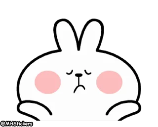 🤷‍♂️ emoji @MHStickers Spoiled Rabbit Facial Animation Telegram sticker 14 of 25