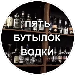 Sticker from 5 бутылок водки @mikurunrun