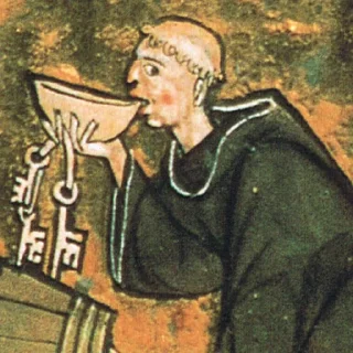 Sticker from Monks Tasting Wine by Avinoam