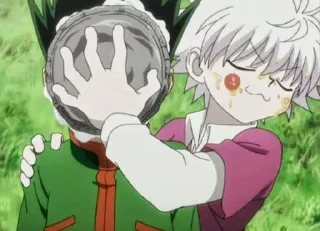 😆 emoji * Killua Zoldyck * Telegram sticker 5 of 60