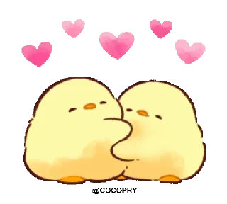 🥰 emoji Soft & Cute Chick @MochaStickers Telegram sticker 14 of 33