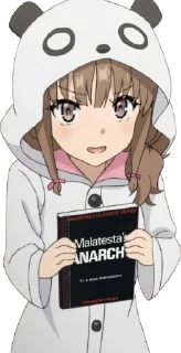 Sticker from Anime girls holding leftist books