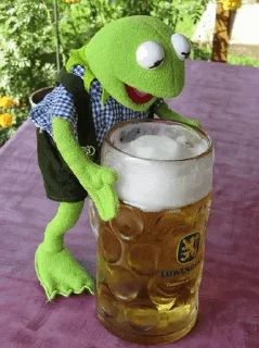 🍺 emoji Kermit by @StickerCnl Telegram sticker 10 of 87