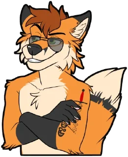 😏 emoji Clutch The Fox Telegram sticker 20 of 55