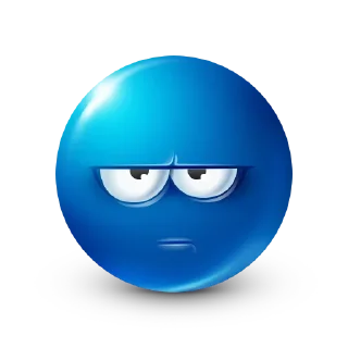 😒 emoji Blue Emoji @bluemojis Telegram sticker 23 of 113