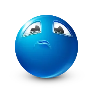 😥 emoji Blue Emoji @bluemojis Telegram sticker 18 of 113