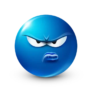 😠 emoji Blue Emoji @bluemojis Telegram sticker 15 of 113