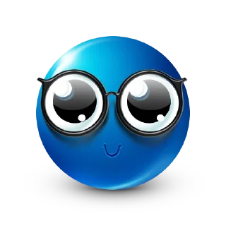 🤓 emoji Blue Emoji @bluemojis Telegram sticker 19 of 113