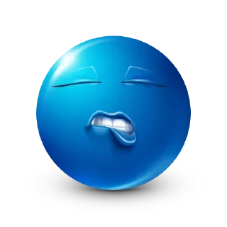 😘 emoji Blue Emoji @bluemojis Telegram sticker 8 of 113