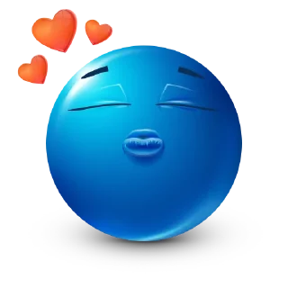 😘 emoji Blue Emoji @bluemojis Telegram sticker 10 of 113