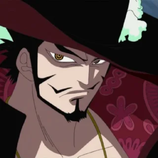 😠 emoji Dracule Mihawk @StickersofAnime Telegram sticker 12 of 35