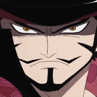 😠 emoji Dracule Mihawk @StickersofAnime Telegram sticker 16 of 35