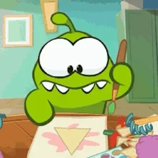 💚 emoji 'Om Nom Stories | @iStickerLand, Telegram sticker 11 of 50