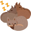 😴 emoji Facebook Foxes Telegram sticker 7 of 30