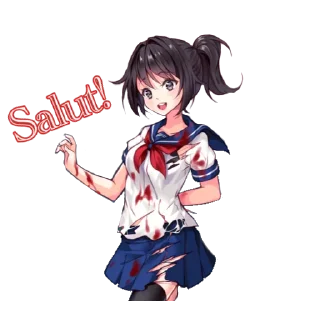 👋 emoji 「Ayano Aishi」🖤 Telegram sticker 16 of 36