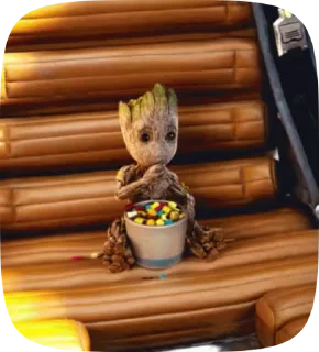 🍿 emoji Groot @marvelvideosticker Telegram sticker 8 of 31