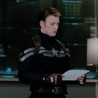🤔 emoji Captain America @marvelvideosticker Telegram sticker 19 of 31
