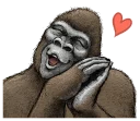 😍 emoji Gorilla Gorilla Telegram sticker 18 of 40