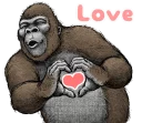 😍 emoji Gorilla Gorilla Telegram sticker 19 of 40