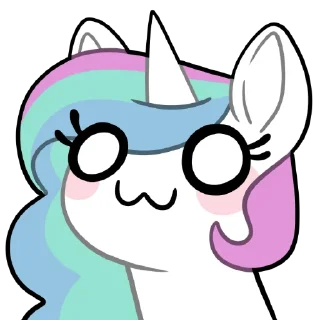 😺 emoji Derp Celestia Telegram sticker 7 of 13