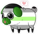 😊 emoji Pug LGBT+ Telegram sticker 14 of 16