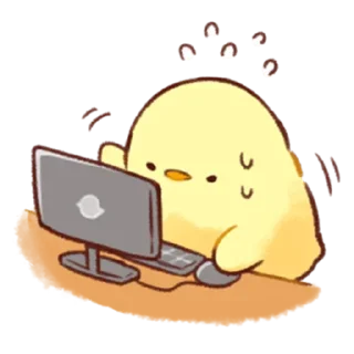 😅 emoji Soft and cute chick Telegram sticker 5 of 40