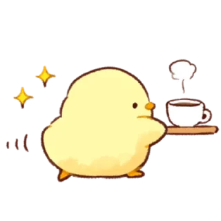 ☕️ emoji Soft and cute chick Telegram sticker 6 of 40