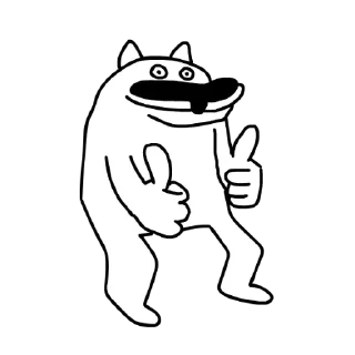 👍 emoji White Dog Telegram sticker 1 of 45