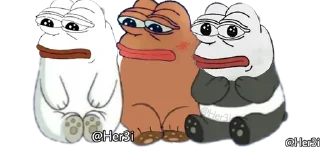 🐸 emoji PePe <5> 🐸  -  [ @Pepe_Her3i ] Telegram sticker 6 of 120