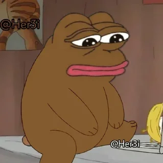 🐸 emoji PePe <5> 🐸  -  [ @Pepe_Her3i ] Telegram sticker 21 of 120