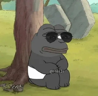 🐸 emoji PePe <5> 🐸  -  [ @Pepe_Her3i ] Telegram sticker 9 of 120
