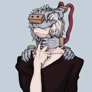 🤔 emoji ⚡️ Shigaraki tomura ⚡️⚡️ @flame_stickers ⚡️ Telegram sticker 9 of 77